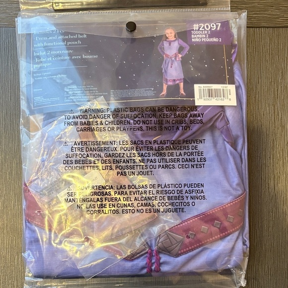 Disney Wish Asha Kids Costume in Purple - Picture 2 of 4